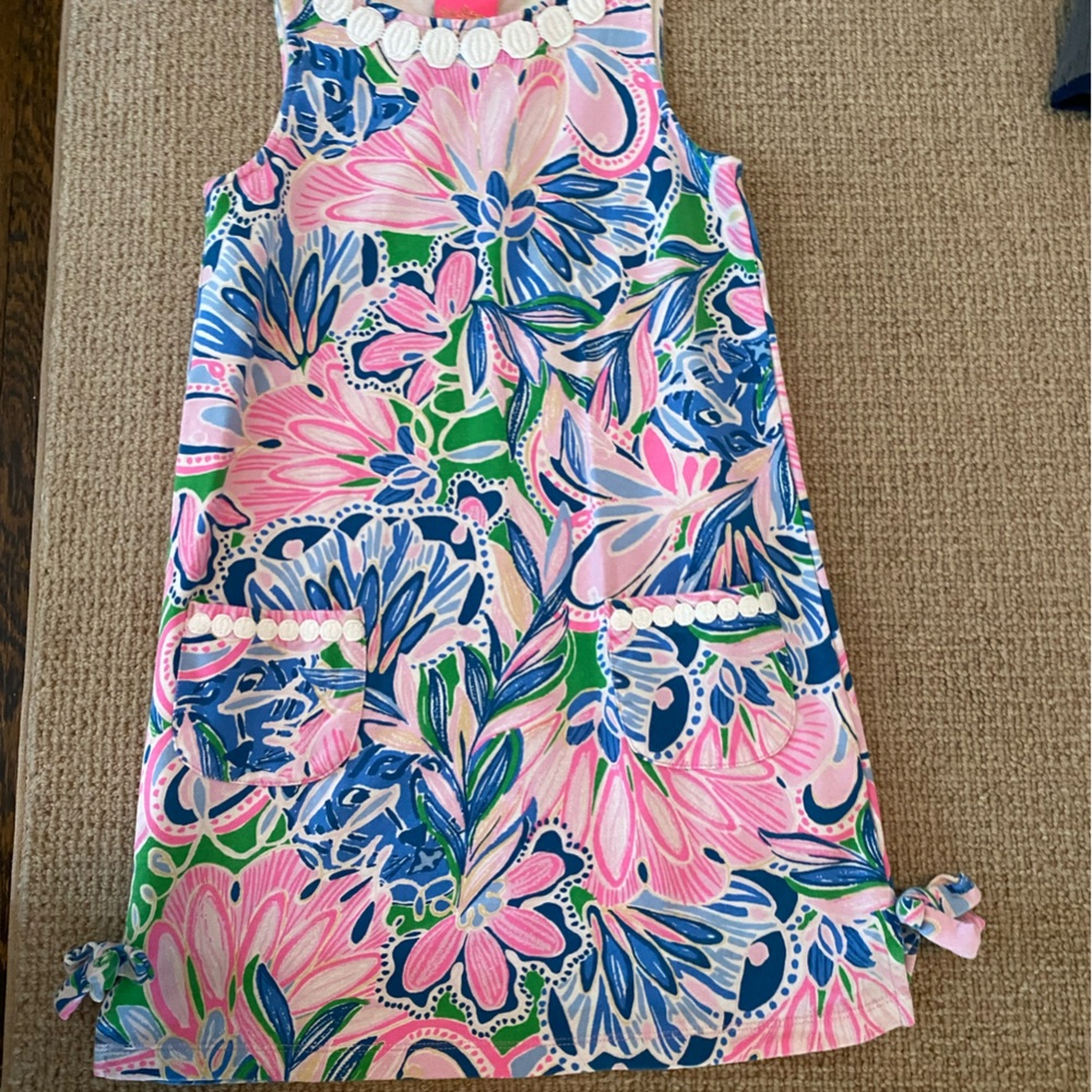 Lilly Pulitzer Pink, Blue & Green Floral Sleeveless Dress